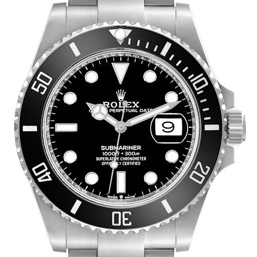 Photo of Rolex Submariner Black Dial Ceramic Bezel Steel Mens Watch 126610 Card