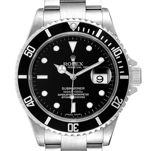 Photo of Rolex Submariner Black Dial Stainless Steel Mens Watch 16610