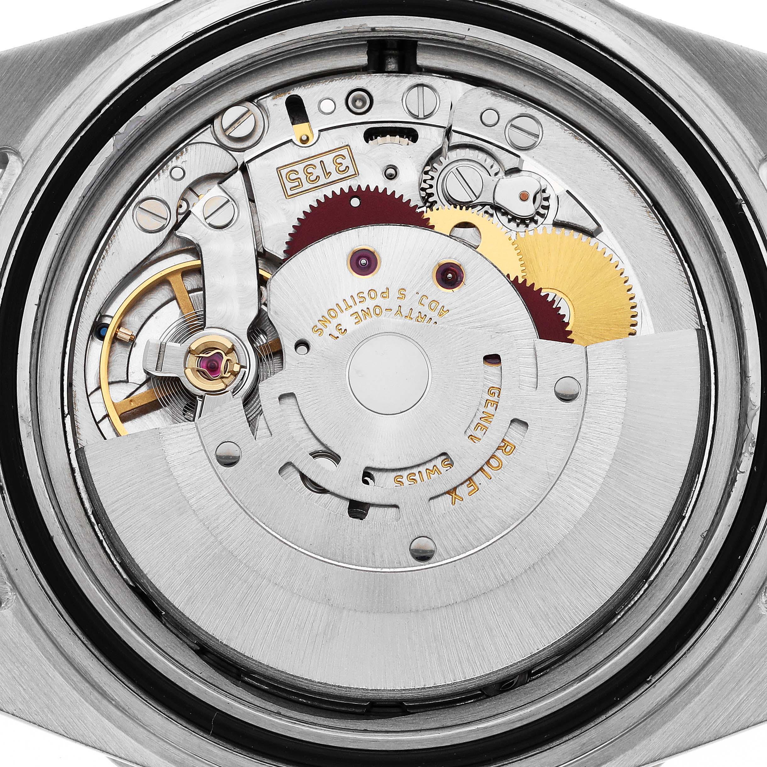 This image shows the movement mechanism from the backside of a Rolex Submariner 16613 Men's Steel and Gold (two tone) Blue Dial 16613 Men's Steel and Gold (two tone) Blue Dial watch.