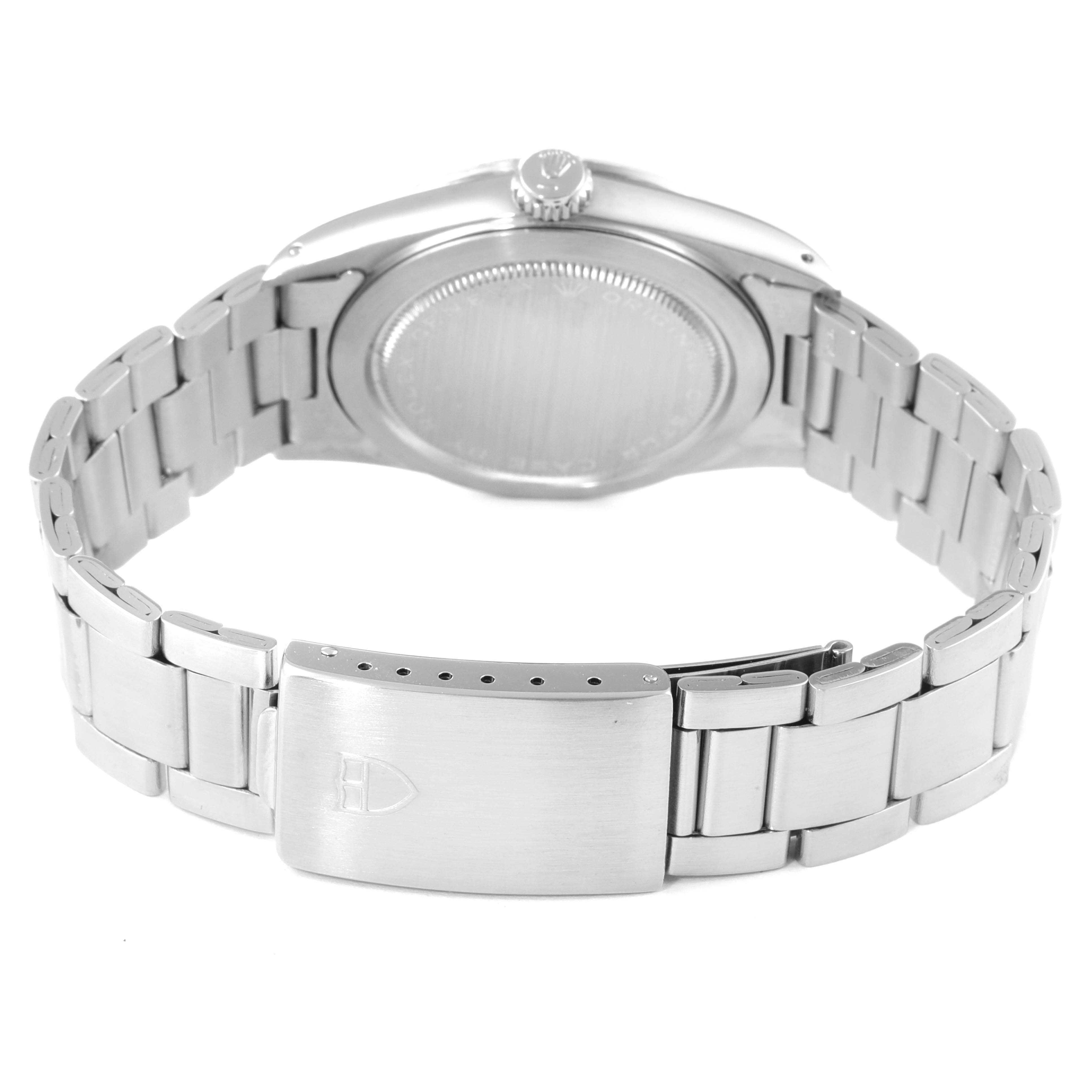 This image shows the back and bracelet of a Tudor Prince 94510 Men's Stainless Steel Silver Dial 94510 Men's Stainless Steel Silver Dial model watch, including the clasp and case back detail.