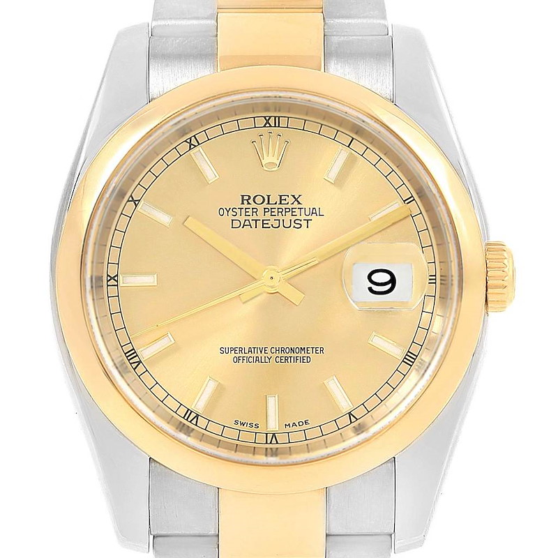 Rolex Datejust 36 Steel 18K Yellow Gold Oyster Bracelet Watch 116203 *** Partial payment for exchange*** SwissWatchExpo