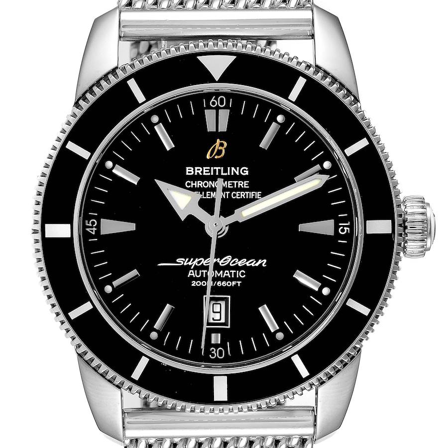 Breitling Superocean Heritage Black Dial Steel Mens Watch A17320 SwissWatchExpo