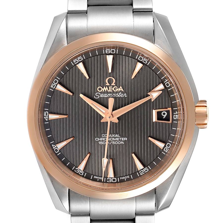 Omega Seamaster Aqua Terra Steel Rose Gold Watch 231.20.39.21.06.003 Box Card SwissWatchExpo
