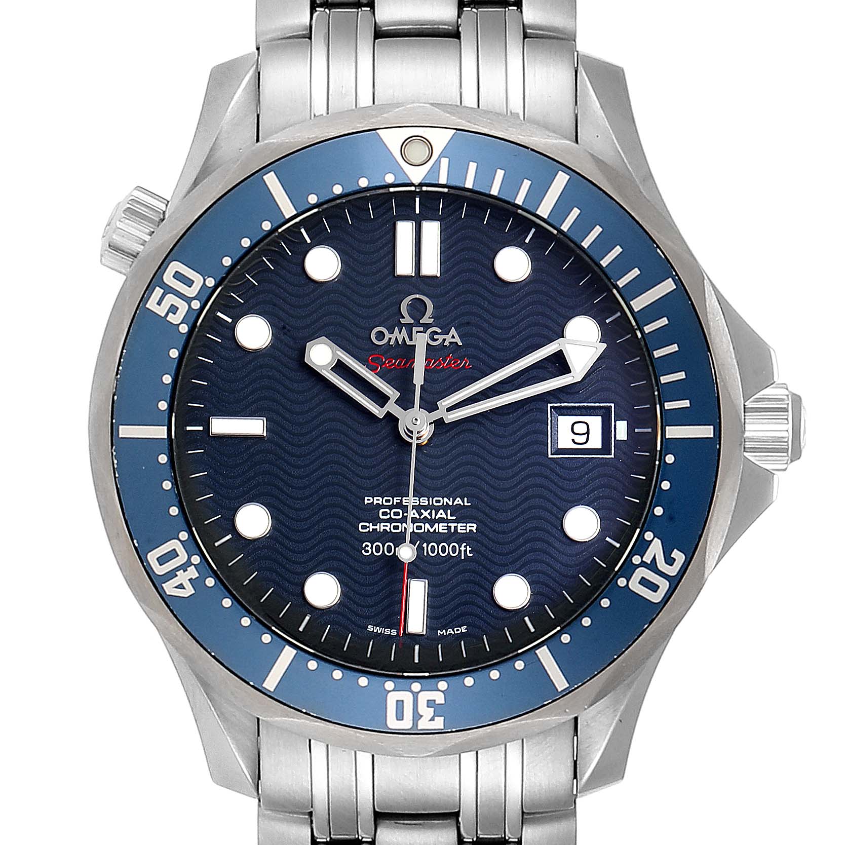 Omega Seamaster Bond 300M Co-Axial 41mm Blue Dial Watch 2220.80.00 ...