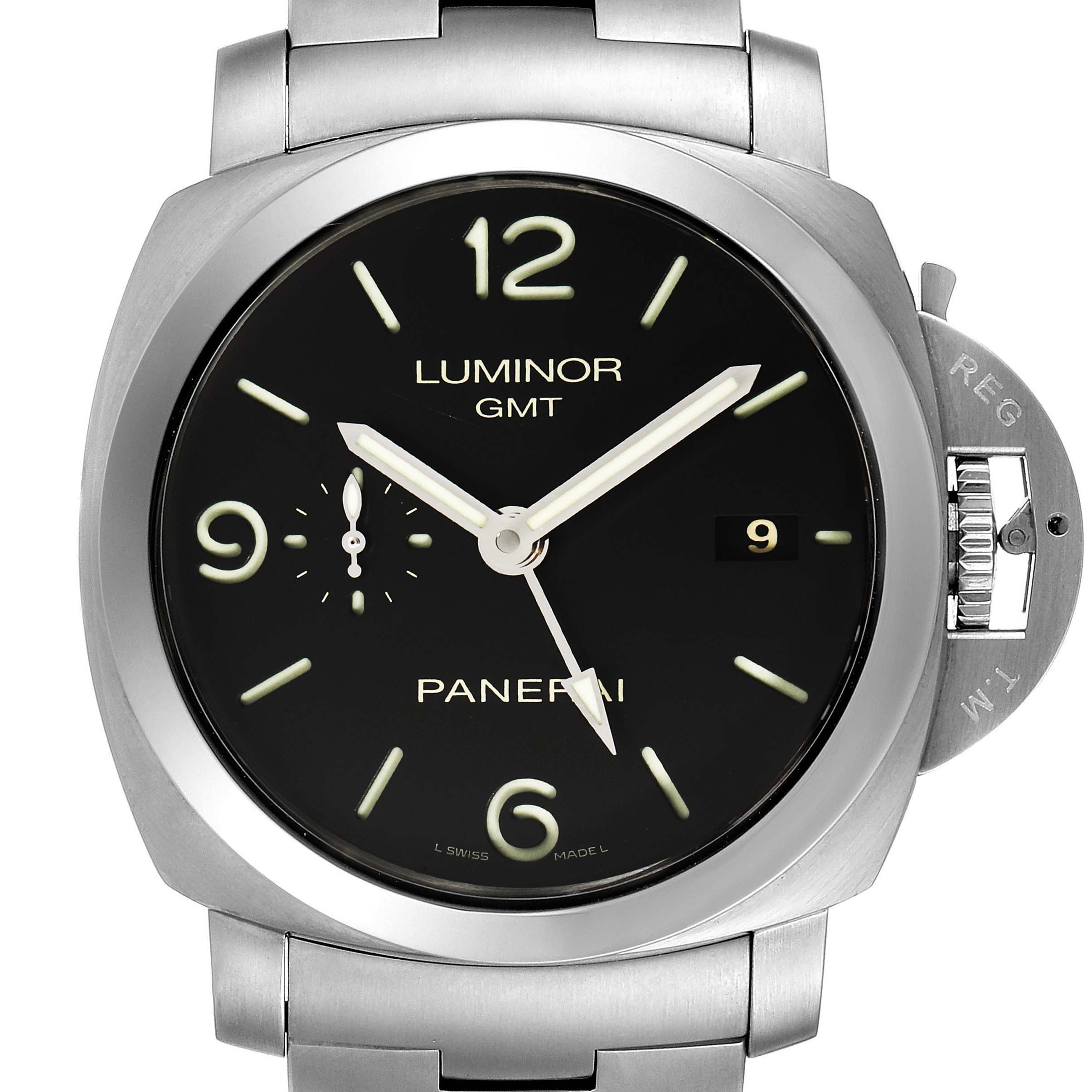 Panerai Luminor 1950 3 Days GMT 44mm Watch PAM00329 Box Papers ...