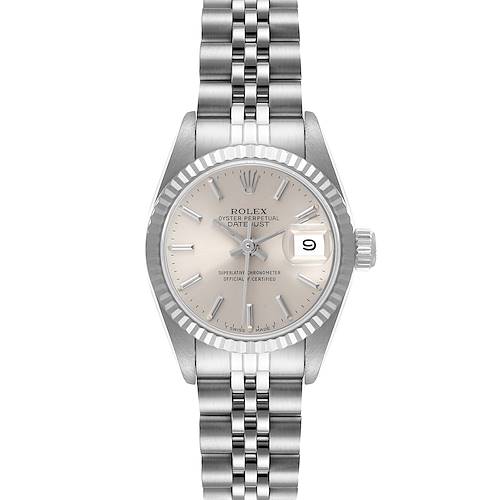 Photo of Rolex Datejust Steel White Gold Silver Dial Ladies Watch 69174 Box Papers