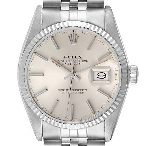 Photo of NOT FOR SALE Rolex Datejust Steel White Gold Silver Dial Vintage Mens Watch 16014 Box Papers PARTIAL PAYMENT