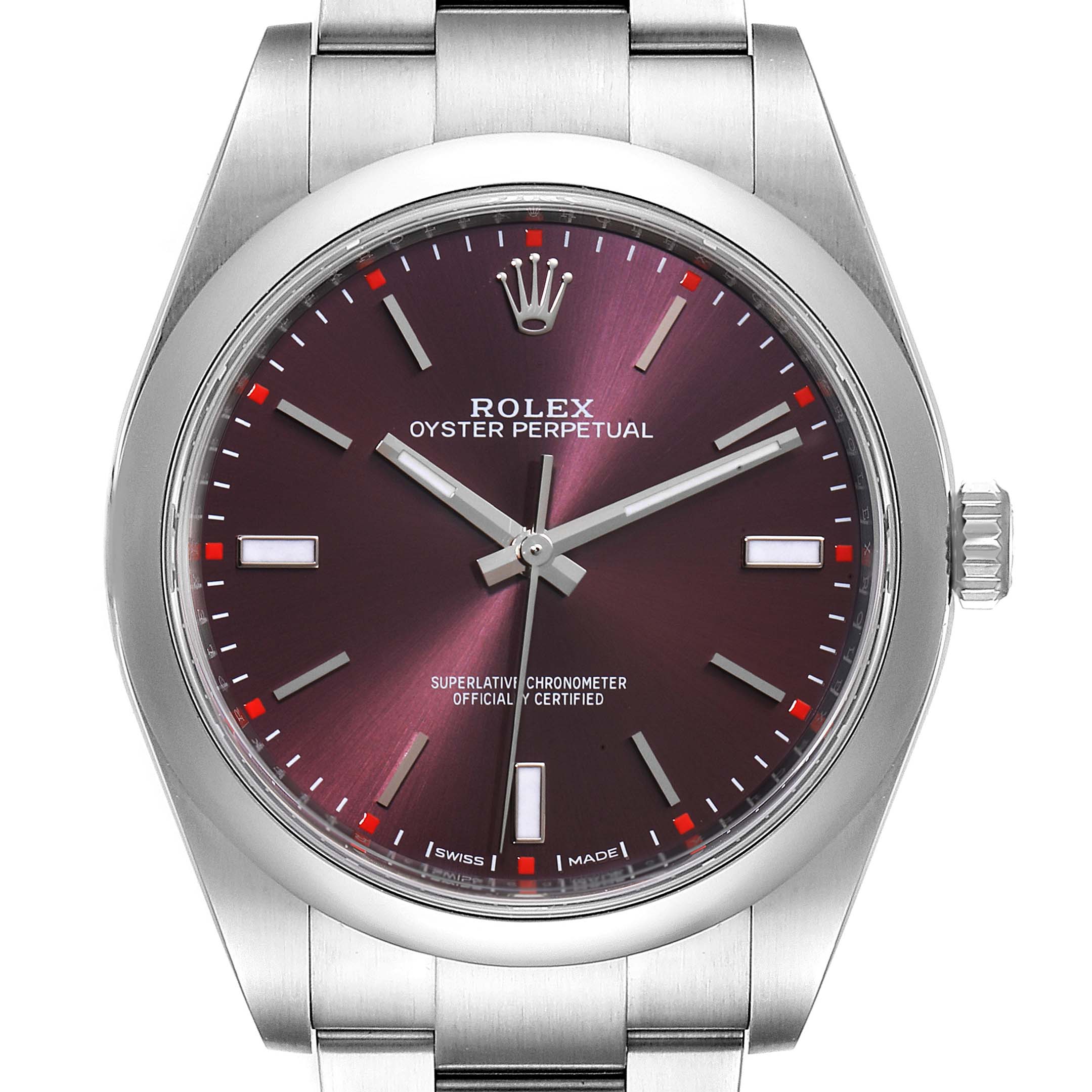 rolex oyster perpetual 34 red grape