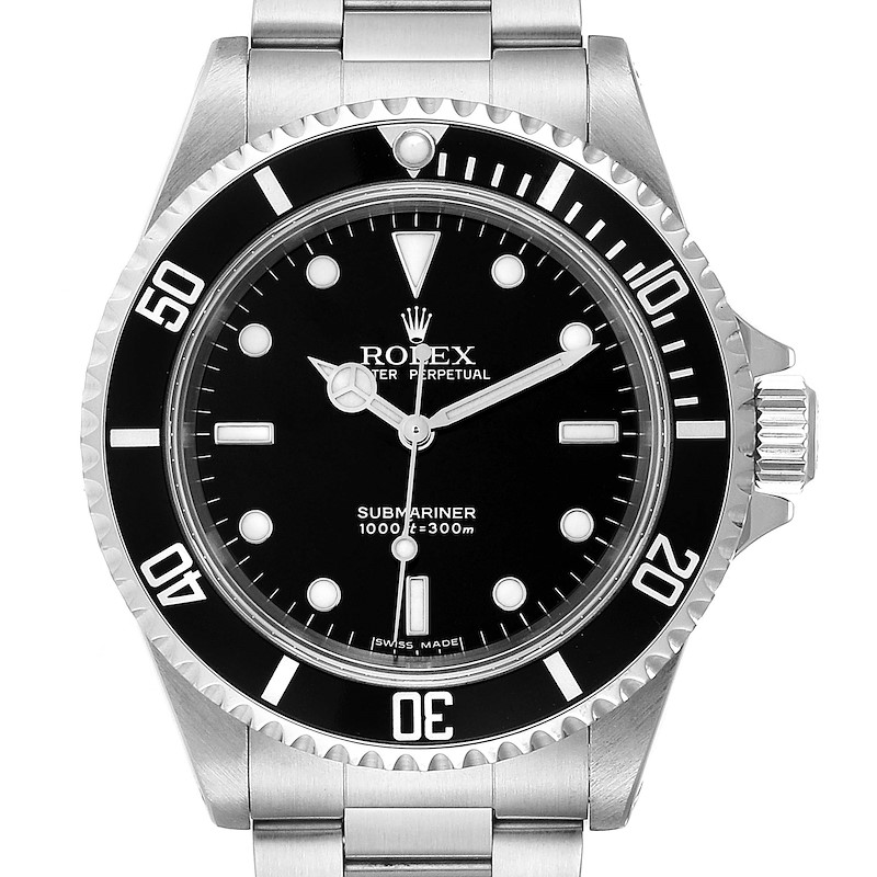 Rolex Submariner Non-Date 2 Liner Steel Mens Watch 14060M Box Papers SwissWatchExpo