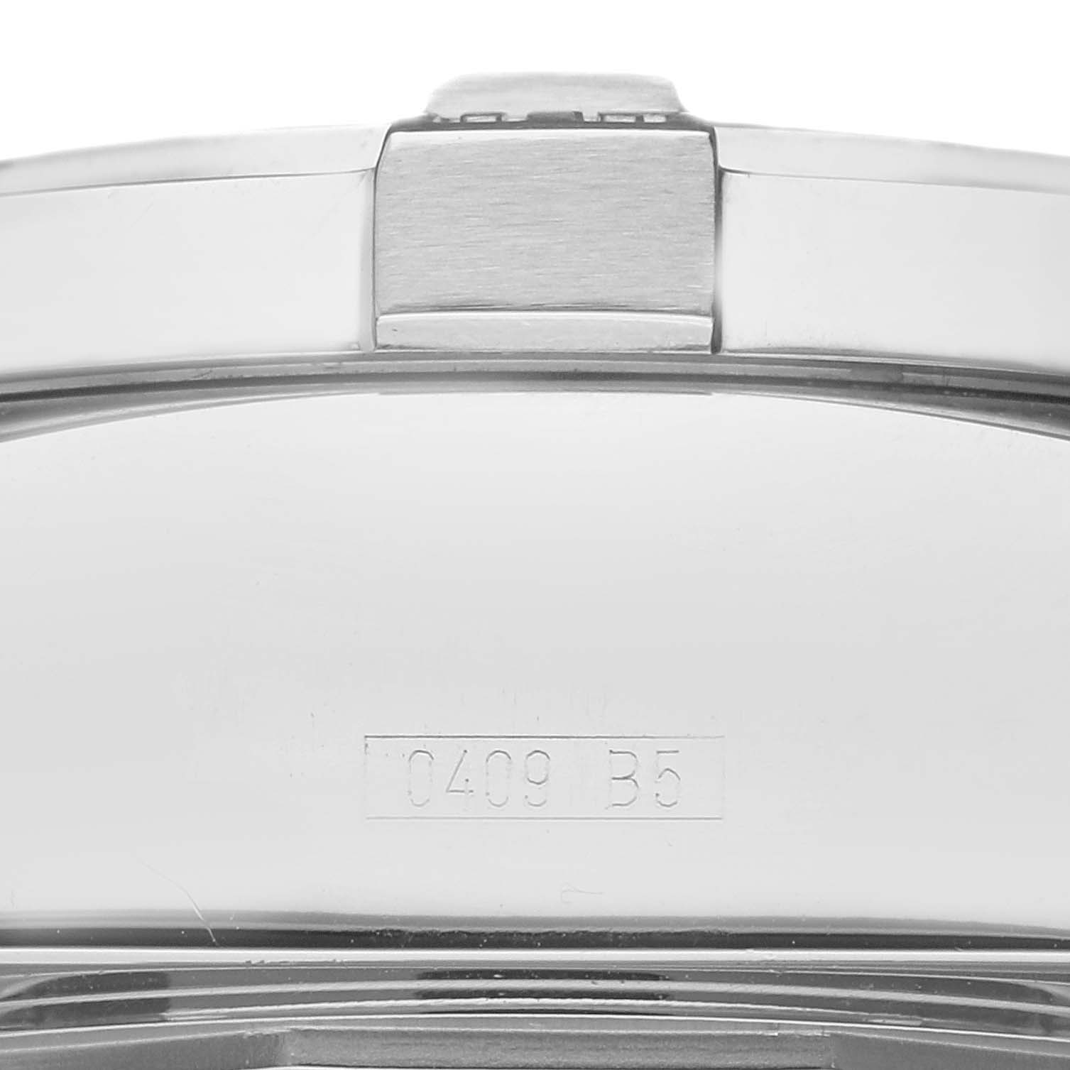 The image shows a close-up view of the case back and clasp of a Breitling Avenger A13380 Men's Stainless Steel Black Dial A13380 Men's Stainless Steel Black Dial model.