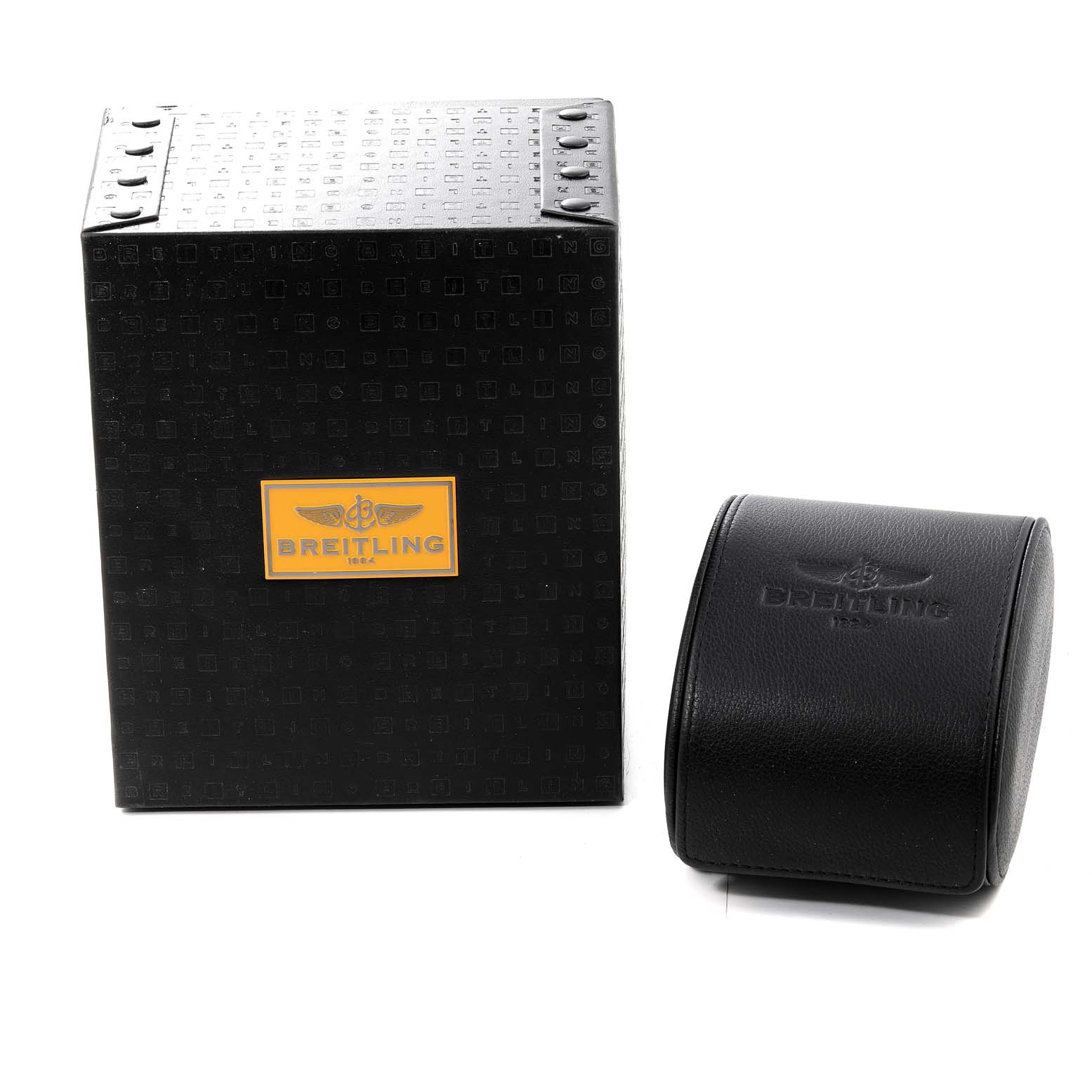 The image shows the box and case for a Breitling Professional Series A27364 Men's Stainless Steel Silver Dial A27364 Men's Stainless Steel Silver Dial watch.