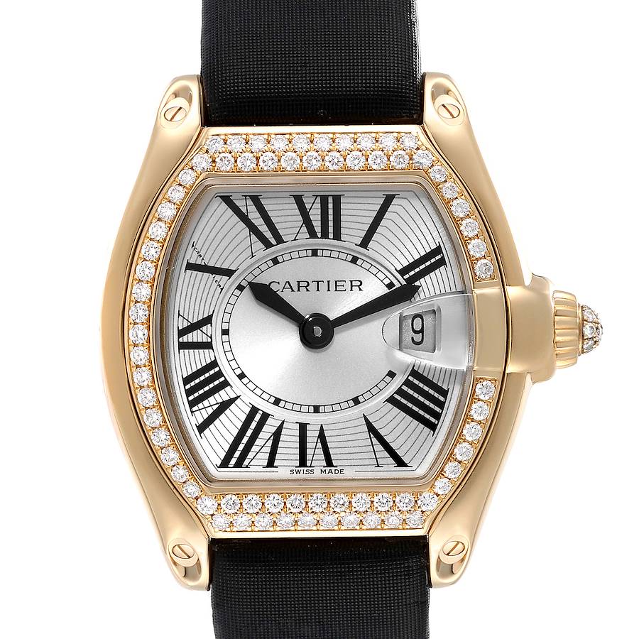 Cartier Roadster Ladies 18K Yellow Gold Diamond Watch WE500160 SwissWatchExpo