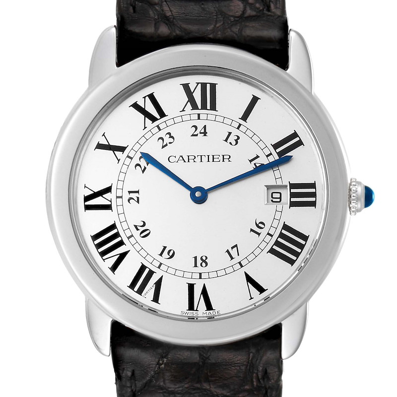 Cartier Ronde Solo Large Steel Unisex Watch W6700255 Box SwissWatchExpo