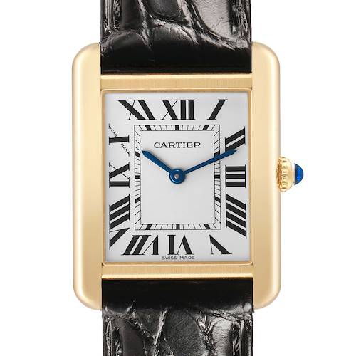 Photo of Cartier Tank Solo Yellow Gold Silver Dial Ladies Watch W5200002