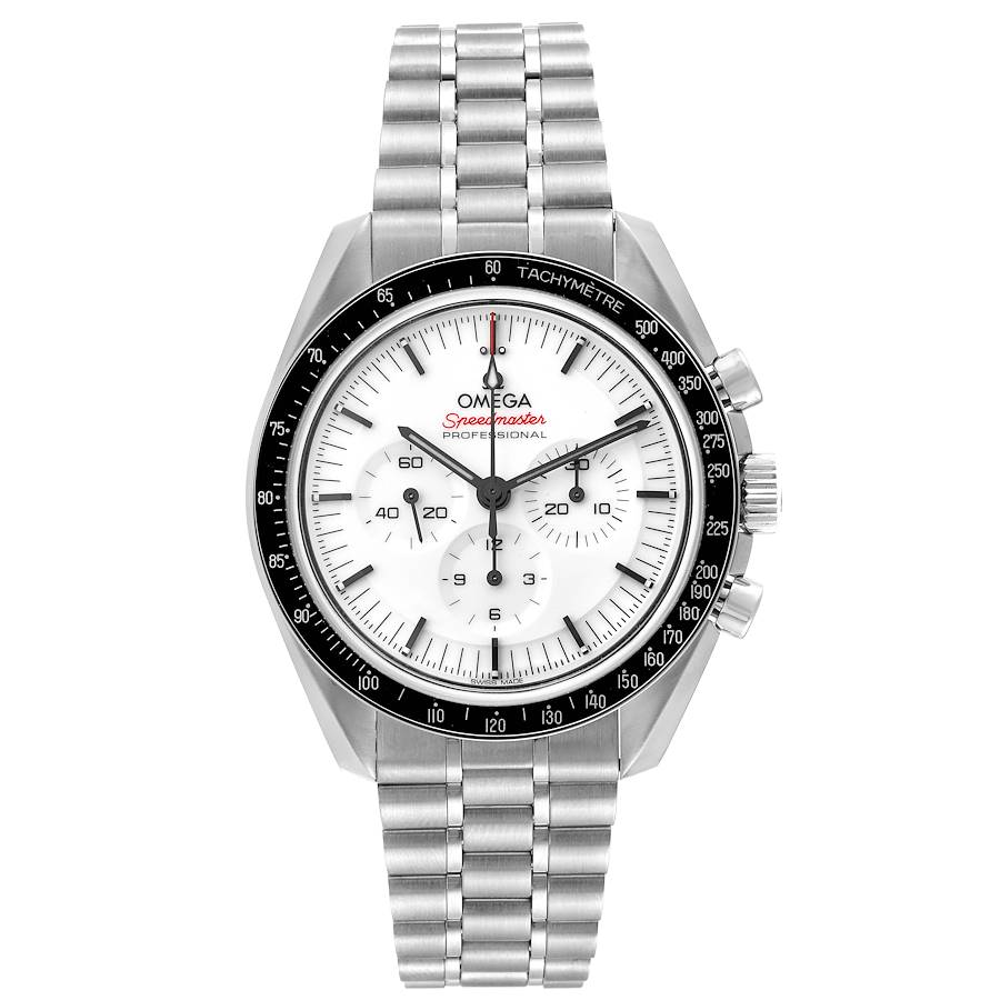Omega Speedmaster Moonwatch Steel White Dial Watch 310.30.42.50.04.001 Unworn SwissWatchExpo