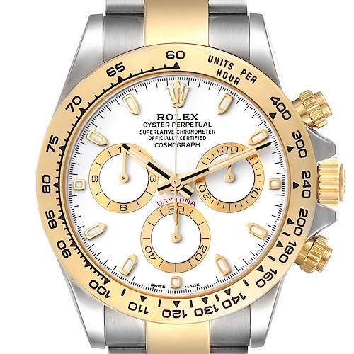 Photo of Rolex Cosmograph Daytona Steel Yellow Gold White Dial Watch 116503 Box Card