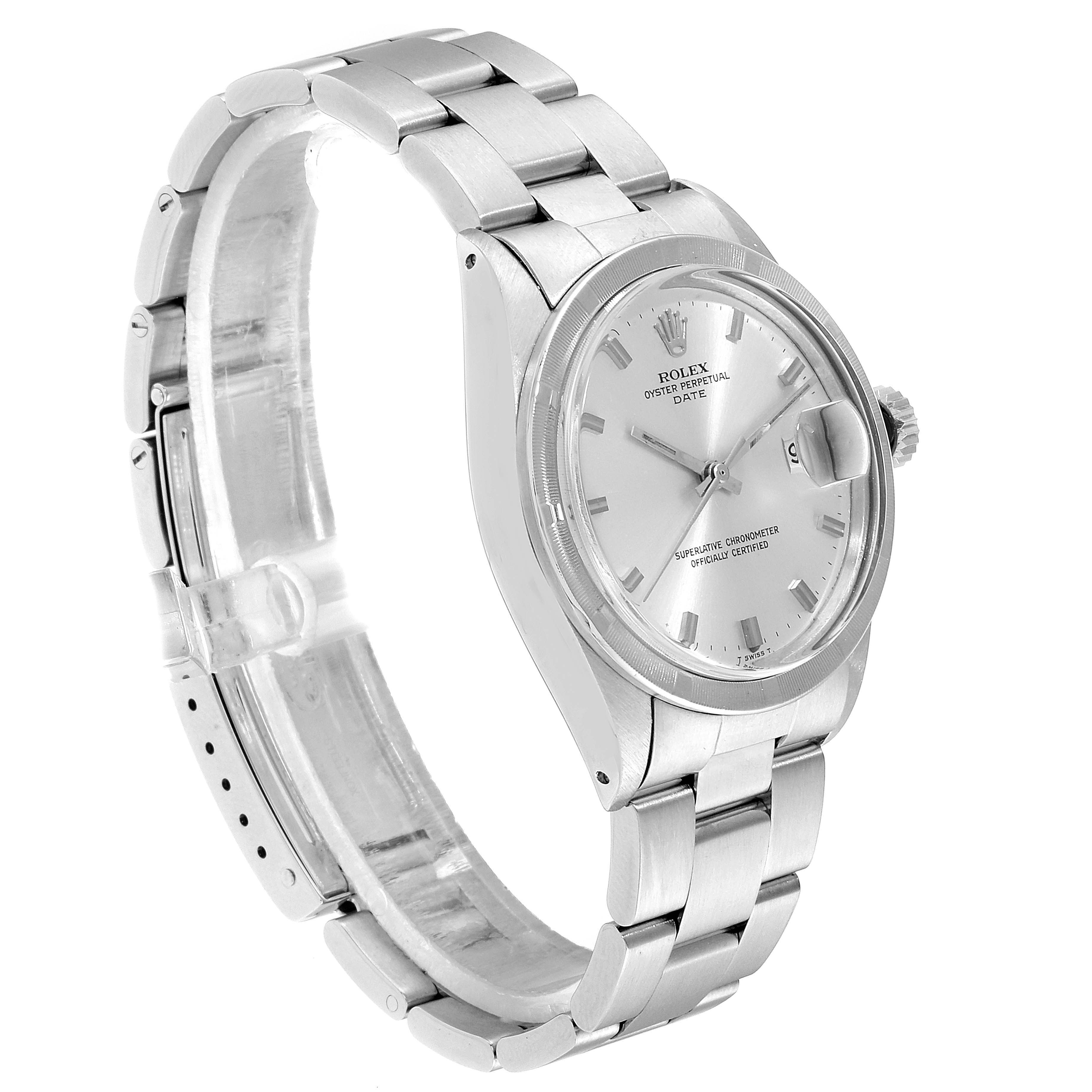 The image shows a Vintage Collection Rolex watch from a three-quarter side angle, highlighting its dial, bracelet, and crown.