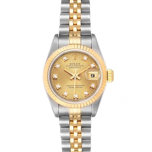 Photo of Rolex Datejust 26 Steel Yellow Gold Diamond Dial Ladies Watch 69173