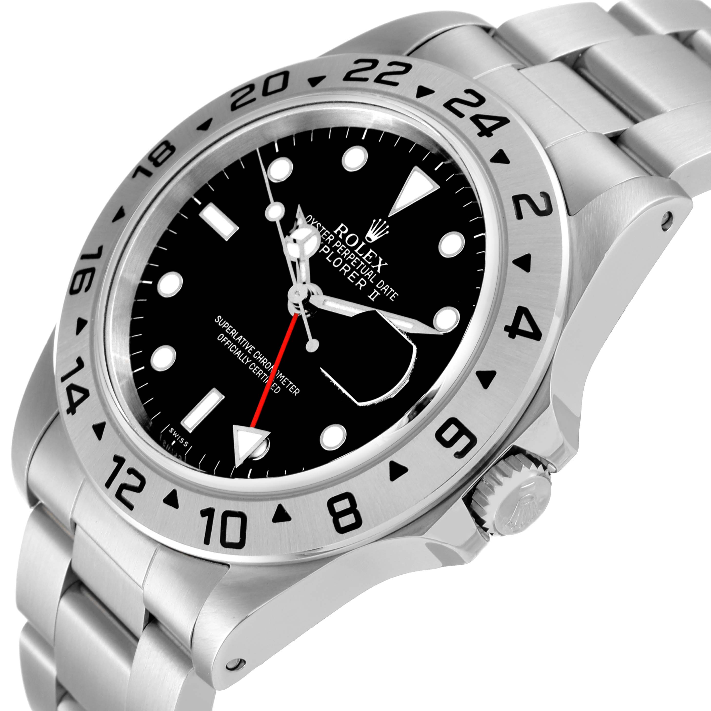 This image shows a Rolex Explorer 16570 Men
s Stainless Steel Black Dial 16570 Men
s Stainless Steel Black Dial watch at a slight angle, highlighting its bezel, dial, crown, and bracelet.