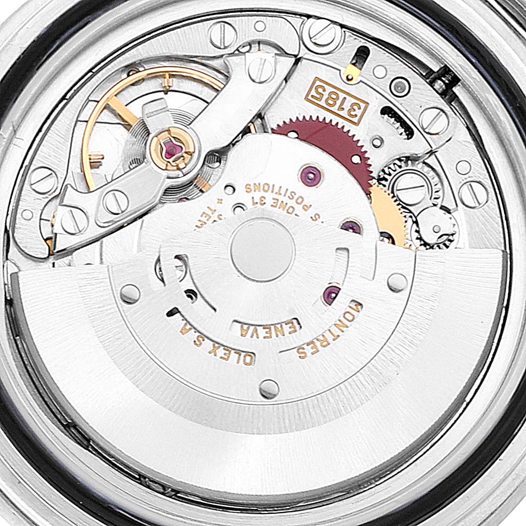 The image shows the internal movement mechanism of a Rolex GMT-Master 16710 Men's Stainless Steel Black Dial 16710 Men's Stainless Steel Black Dial watch from a top-down angle.