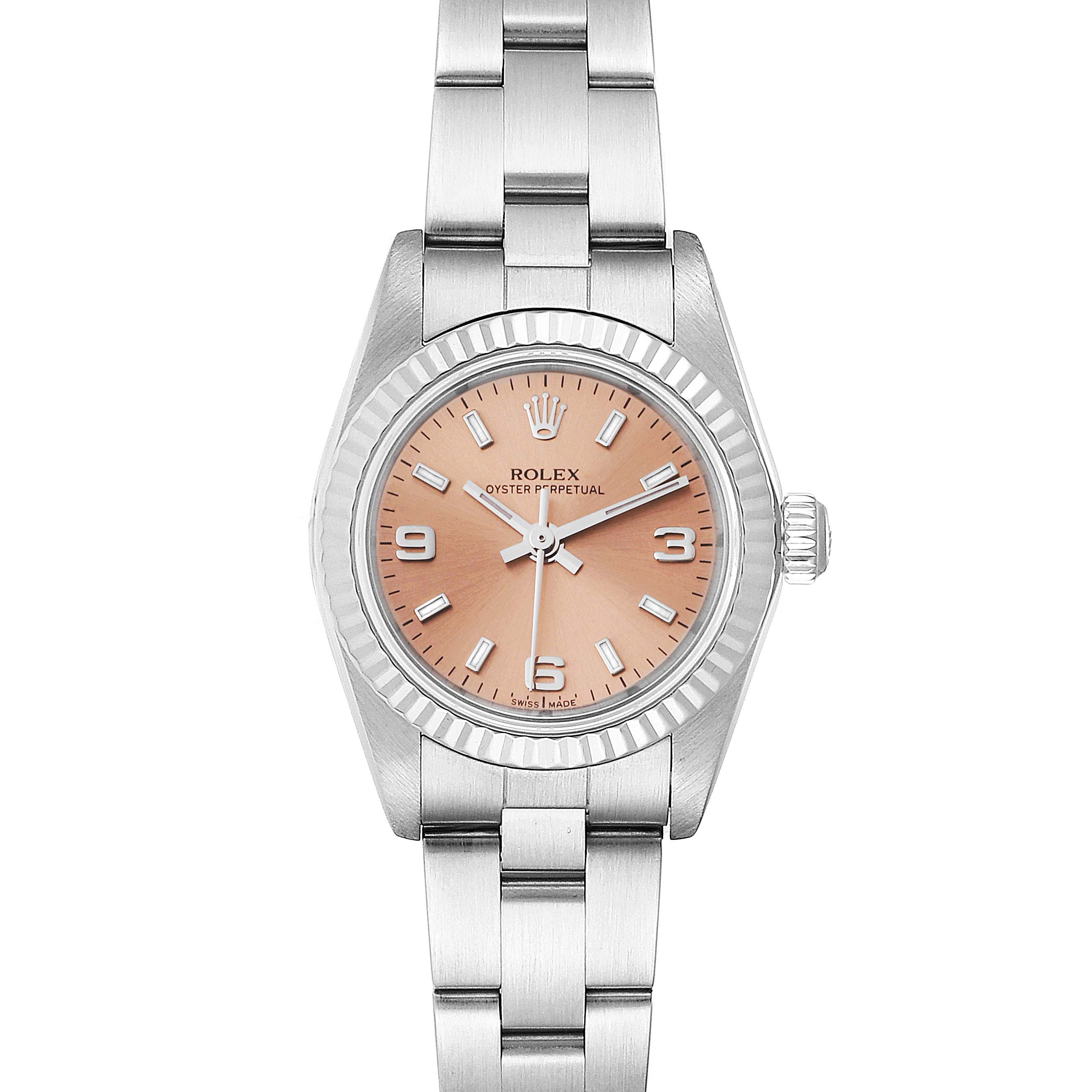 rolex oyster perpetual salmon dial