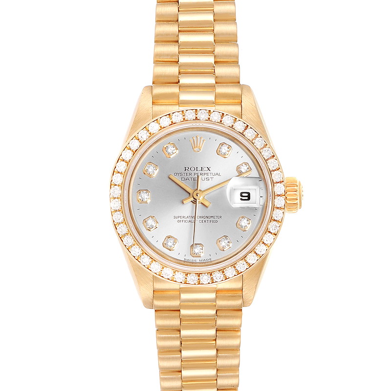 Rolex President Datejust Yellow Gold Diamond Ladies Watch 79138 Box Papers SwissWatchExpo