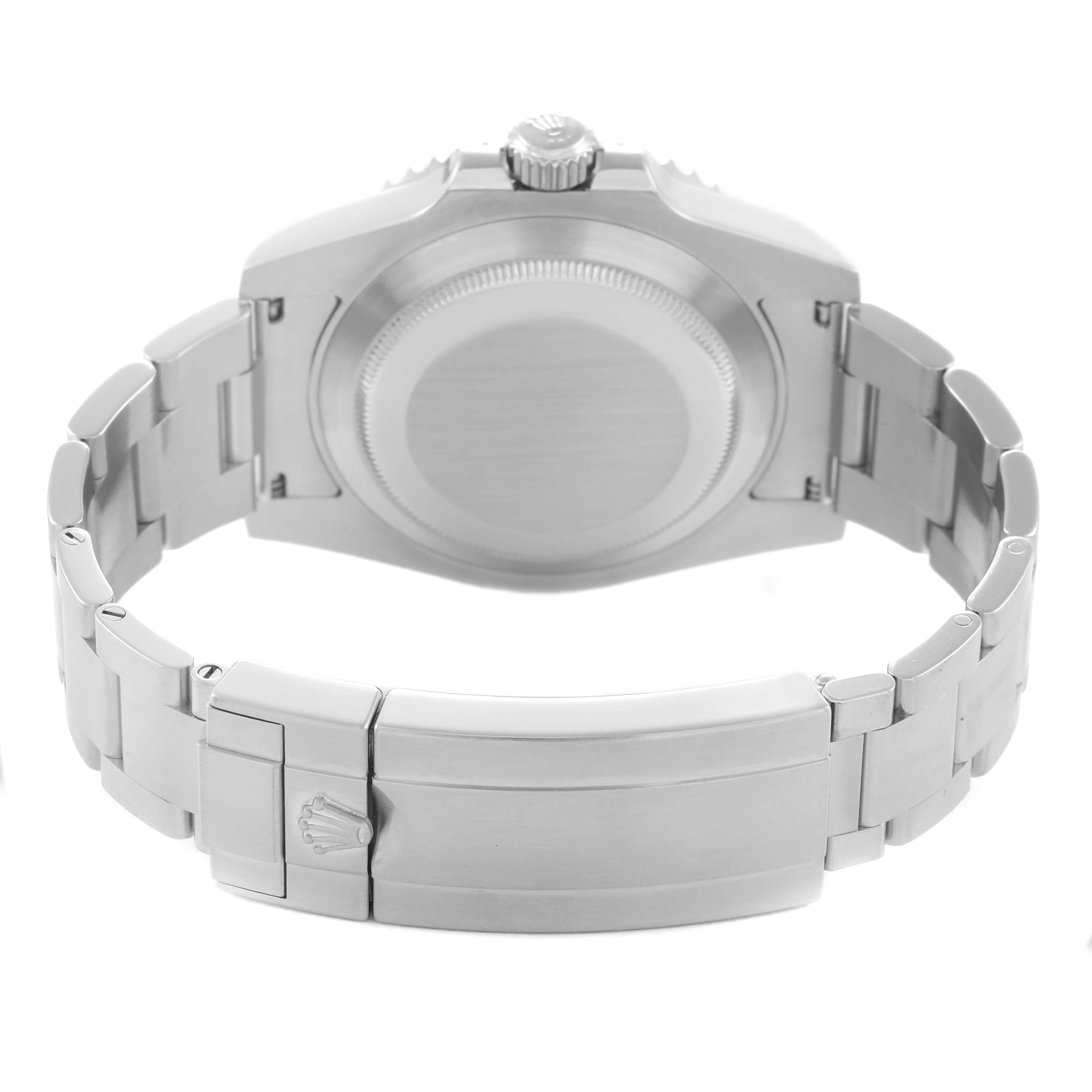 The image shows the back of a Rolex Submariner 116610LN Men
s Stainless Steel Black Dial 116610LN Men
s Stainless Steel Black Dial, featuring the case back, bracelet, and clasp.