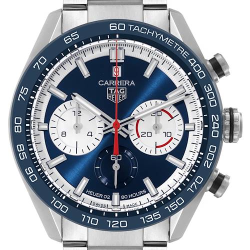 Photo of Tag Heuer Carrera 160 Years Anniversary Blue Dial Steel Mens Watch CBN2A1E