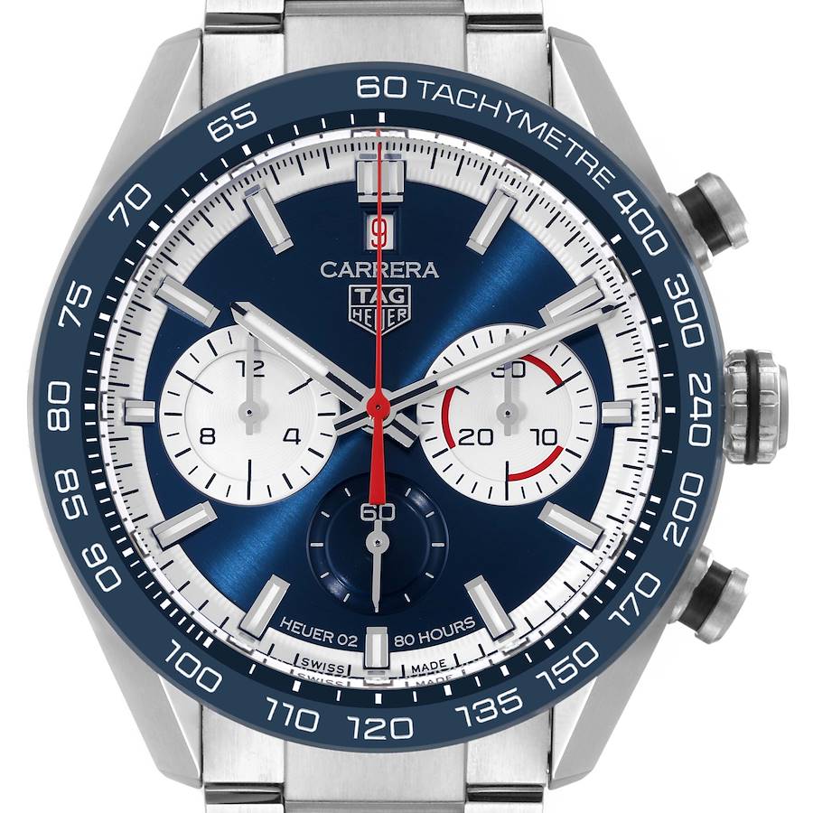 Tag Heuer Carrera 160 Years Anniversary Blue Dial Steel Mens Watch CBN2A1E SwissWatchExpo