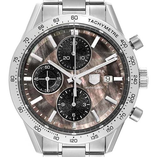 Photo of Tag Heuer Carrera Steel Mother of Pearl Dial Chronograph Mens Watch CV201P