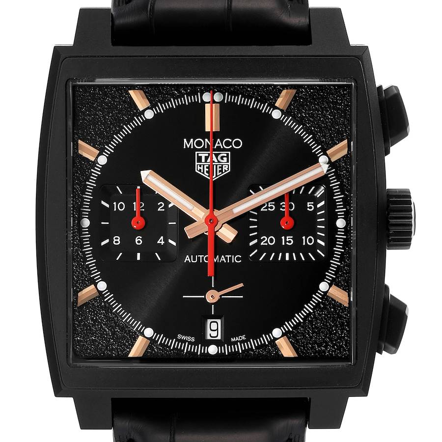 Tag Heuer Monaco Dark Lord Special Edition Black Dial Titanium Mens Watch CBL2180 Unworn SwissWatchExpo
