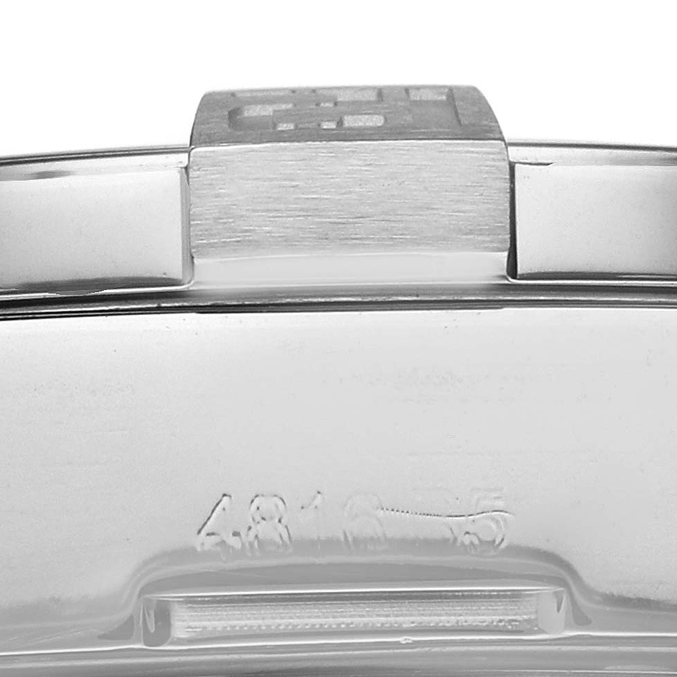 This image shows a close-up of the side and clasp mechanism of a Breitling Avenger A32390 Men's Stainless Steel Black Dial A32390 Men's Stainless Steel Black Dial watch.