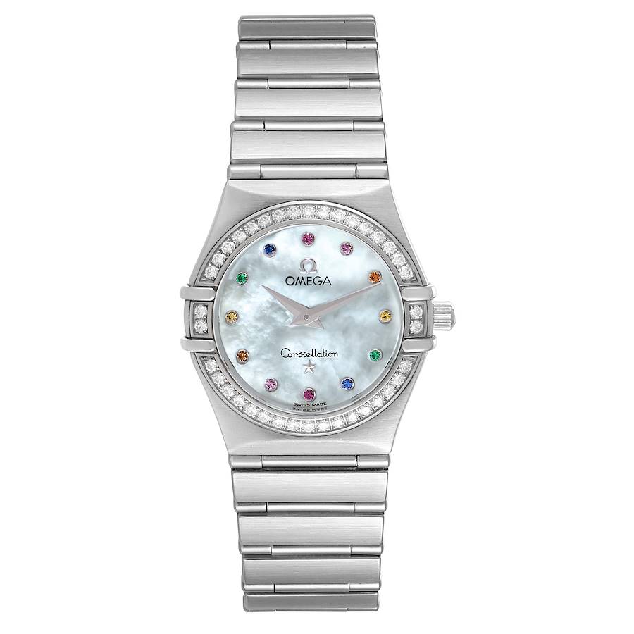 Omega Constellation Iris Rainbow Multi Stone Ladies Watch 1476.79