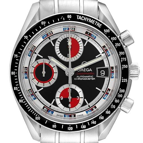 Photo of Omega Speedmaster Black Red Casino Dial Steel Mens Watch 3210.52.00