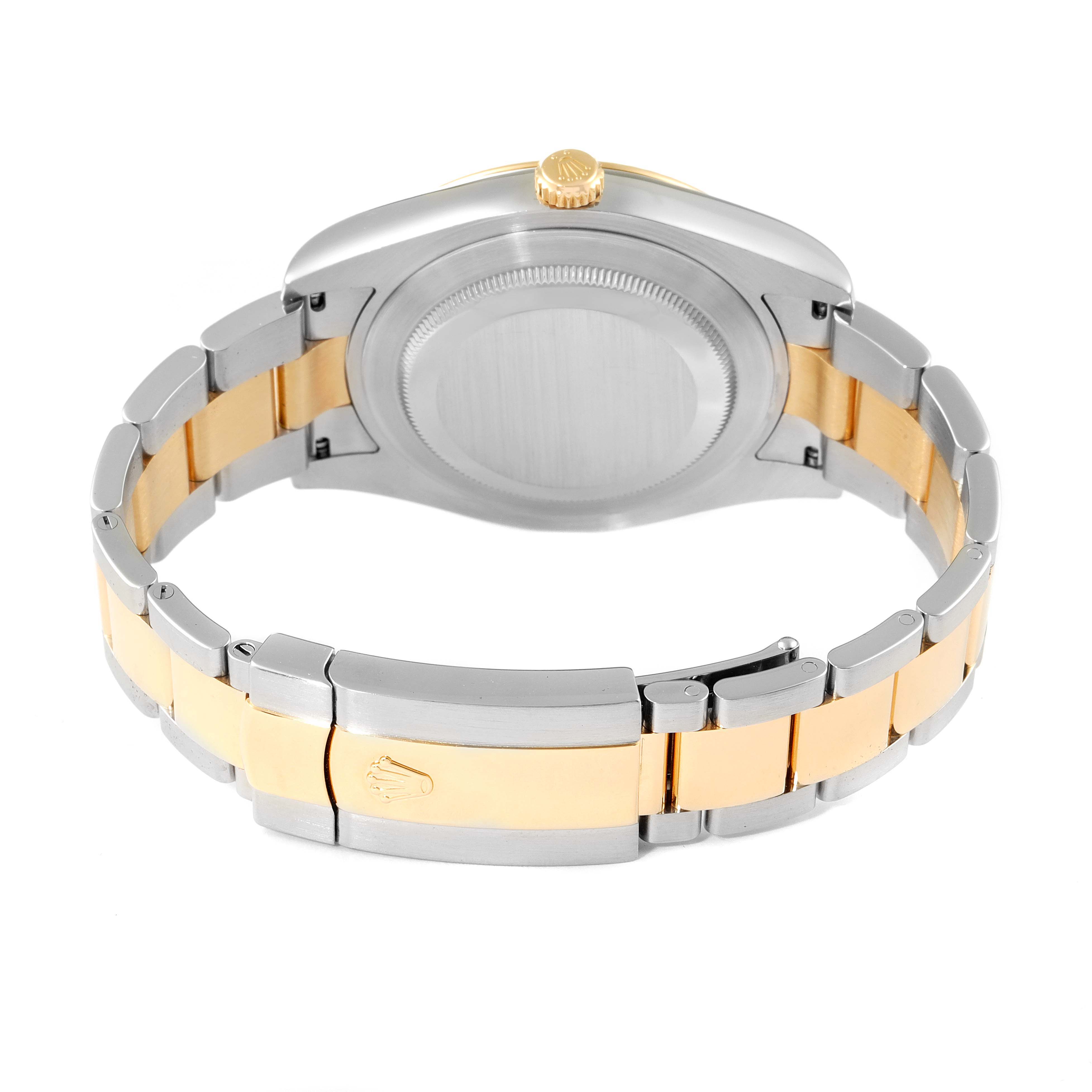 The image shows the back casing and bracelet of a Rolex Datejust 41 116333 Men's Steel and Gold (two tone) Black Dial 116333 Men's Steel and Gold (two tone) Black Dial watch from a rear angle.