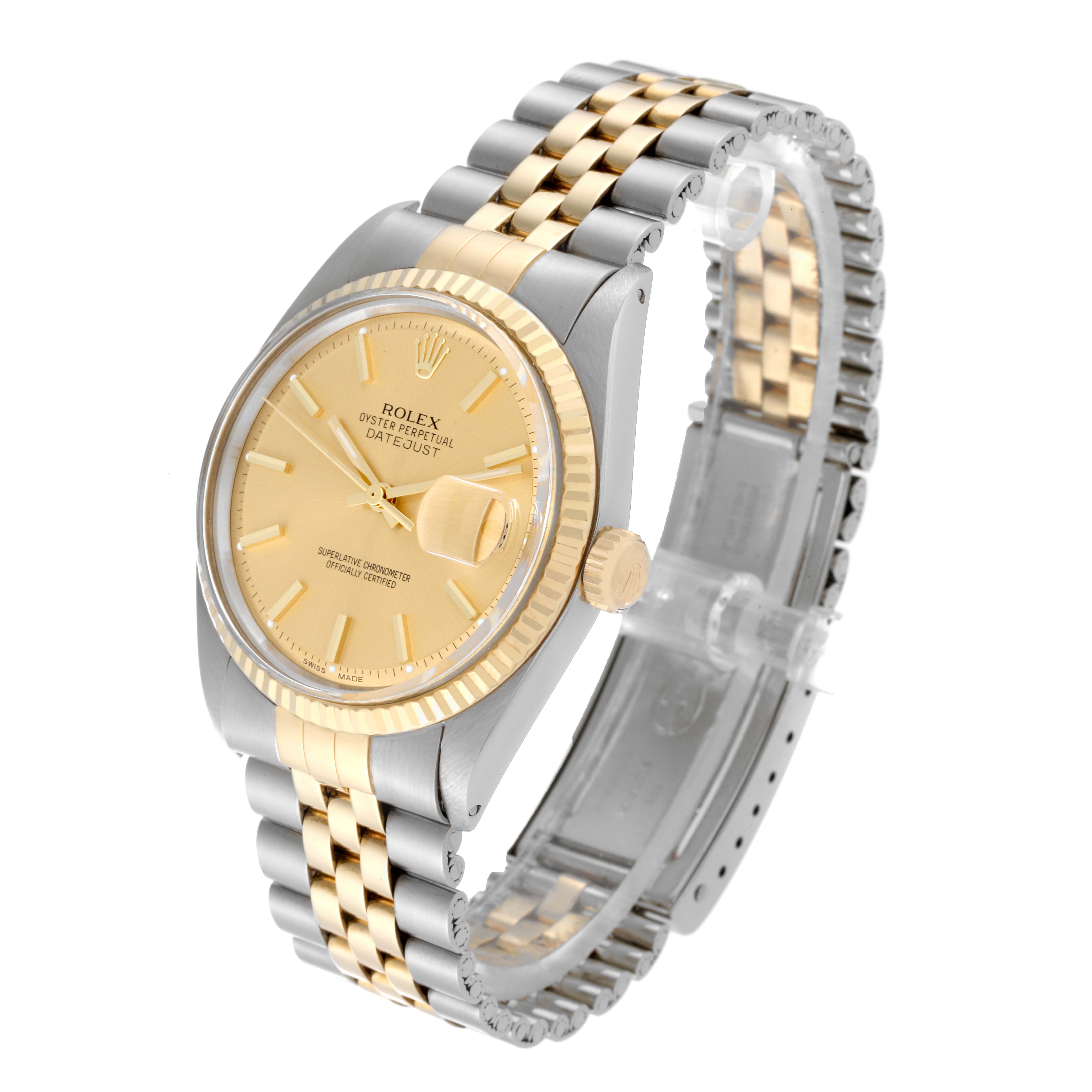 The Vintage Collection Rolex watch is shown at a slight angle, highlighting the face, bezel, crown, and bracelet.