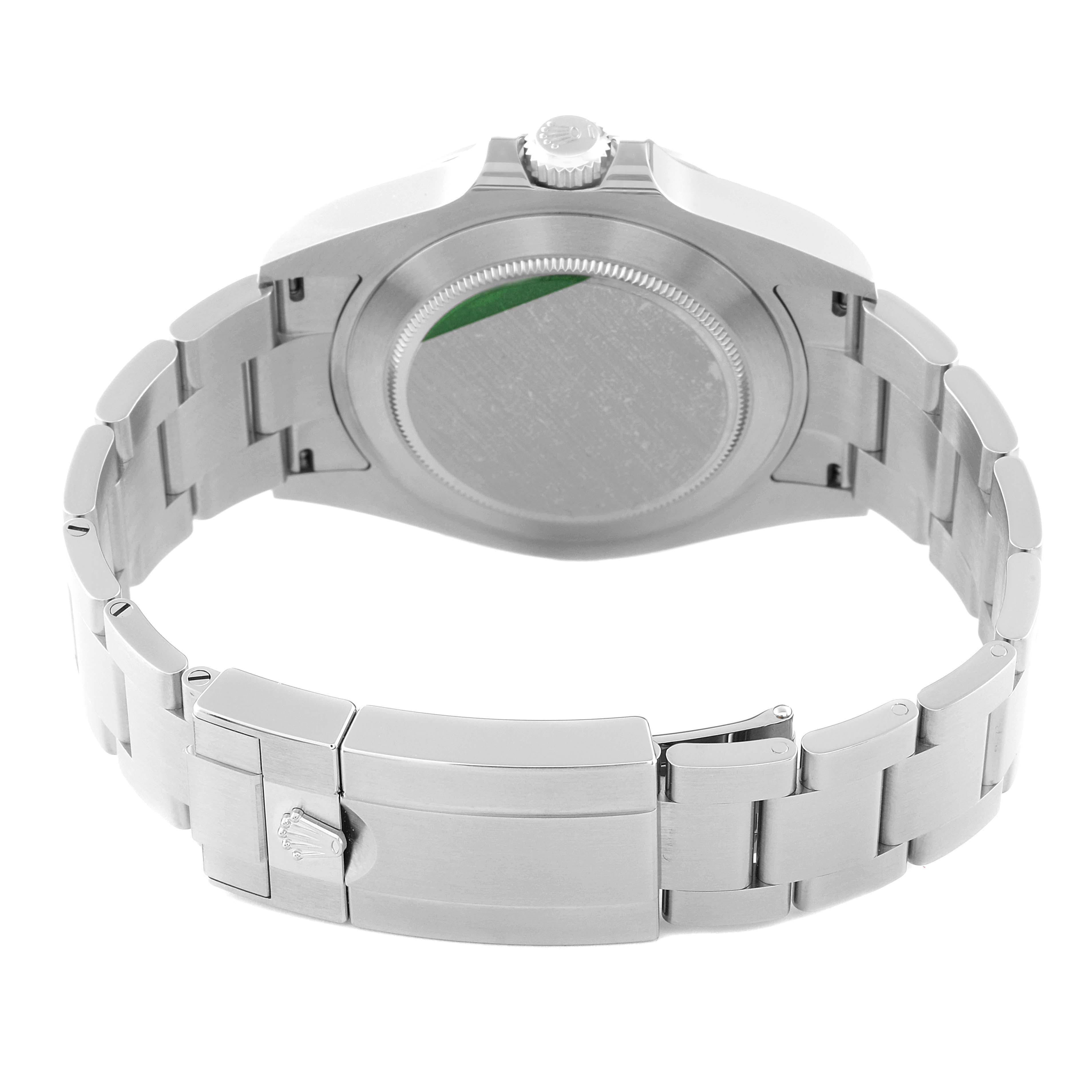 This image shows the back view of a Rolex Explorer 226570 Men's Stainless Steel Black Dial 226570 Men's Stainless Steel Black Dial watch, highlighting the bracelet, clasp, and case back.