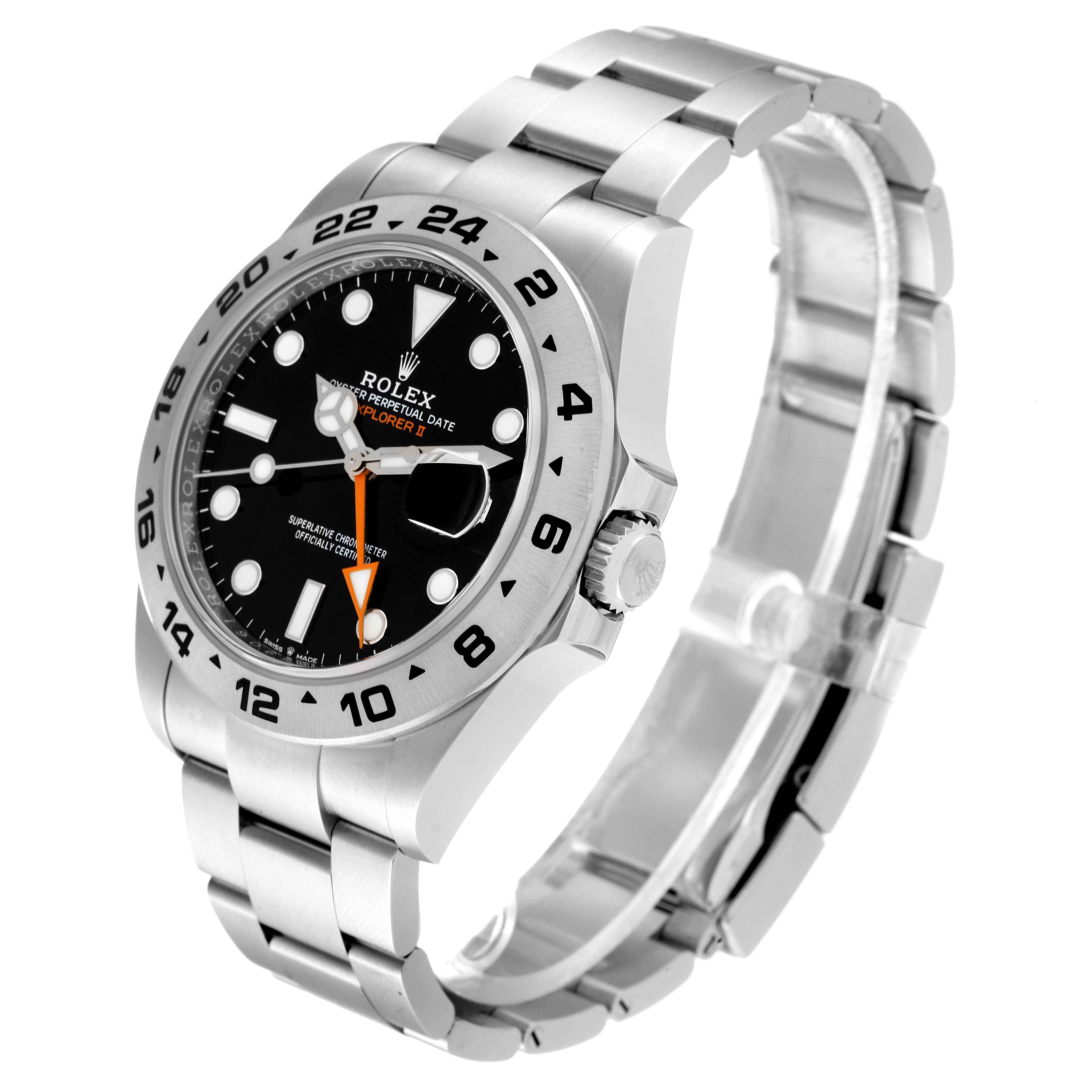 This image shows a Rolex Explorer 226570 Men's Stainless Steel Black Dial 226570 Men's Stainless Steel Black Dial watch at a three-quarter angle, revealing the face, bezel, crown, and bracelet.