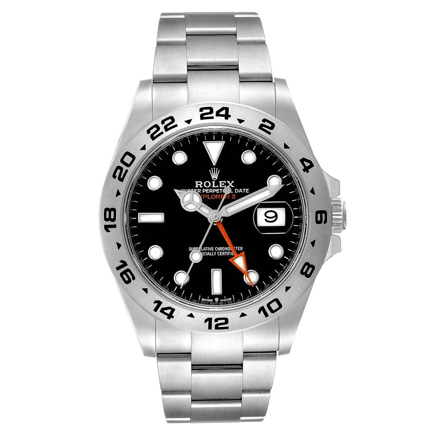 Rolex Explorer II 42 Black Dial Orange 