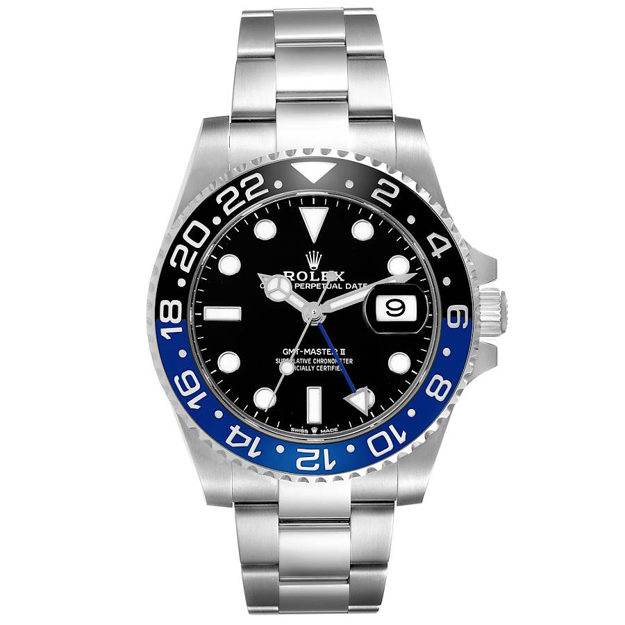 Rolex GMT Master II Black Blue Batman Bezel Steel Mens Watch 126710 Box Card SwissWatchExpo