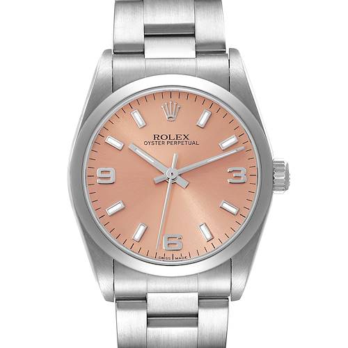 Photo of NOT FOR SALE Rolex Oyster Perpetual Midsize Salmon Dial Steel Ladies Watch 77080 PARTIAL PAYMENT