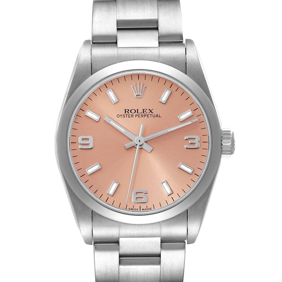 NOT FOR SALE Rolex Oyster Perpetual Midsize Salmon Dial Steel Ladies Watch 77080 PARTIAL PAYMENT SwissWatchExpo