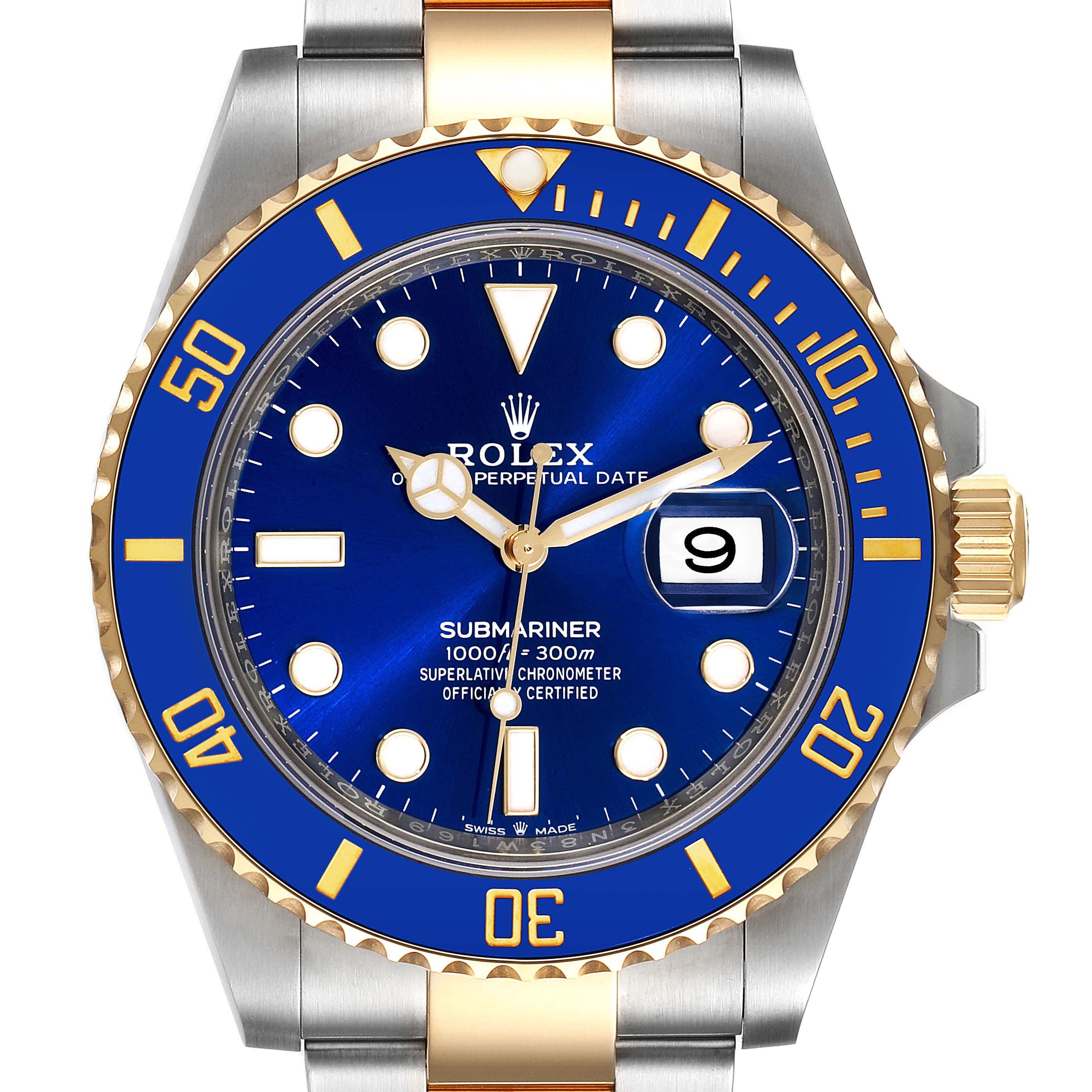 Rolex Submariner 41 Steel Yellow Gold Blue Dial Mens Watch 126613 ...