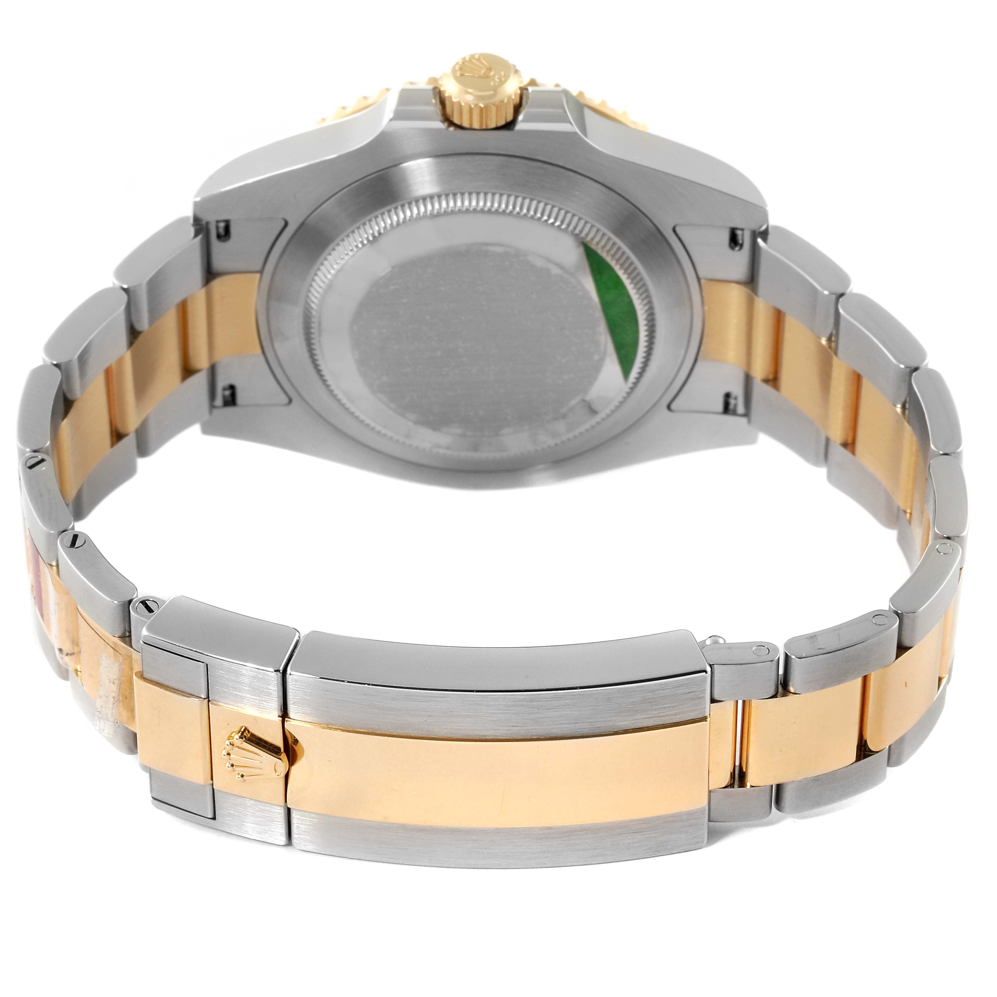 This image shows the back case and bracelet of the Rolex Submariner 126613 Men's Steel and Gold (two tone) Blue Dial 126613 Men's Steel and Gold (two tone) Blue Dial watch, focusing on the clasp and links.