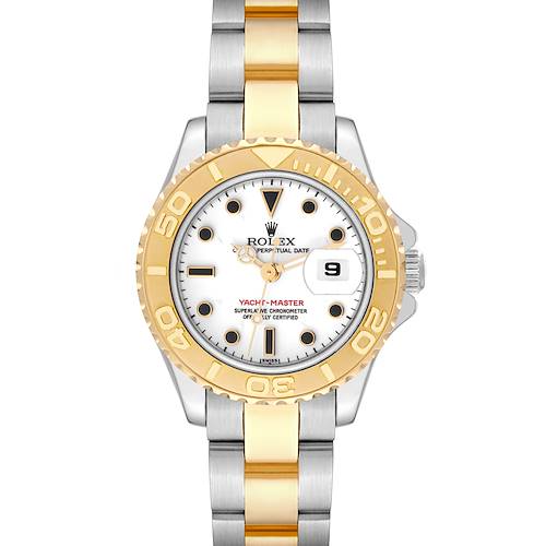Photo of Rolex Yachtmaster 29 White Dial Steel Yellow Gold Ladies Watch 69623 Box Papers