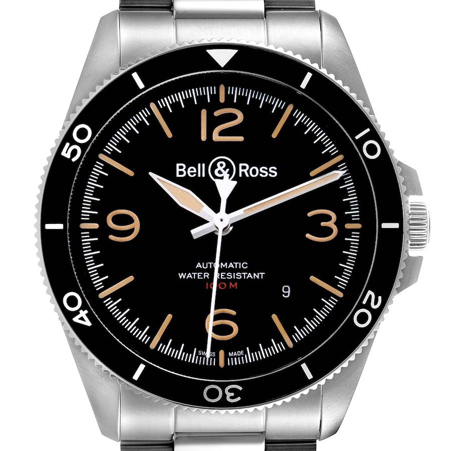 Bell & Ross Heritage Aeronavale Black Dial Steel Watch BRV292 Unworn SwissWatchExpo