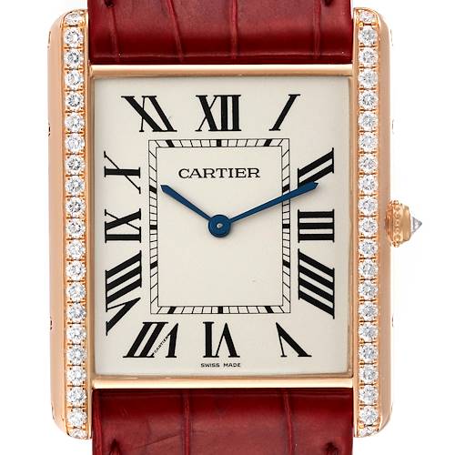 Photo of Cartier Tank Louis XL 18k Rose Gold Diamond Mens Watch WT200005