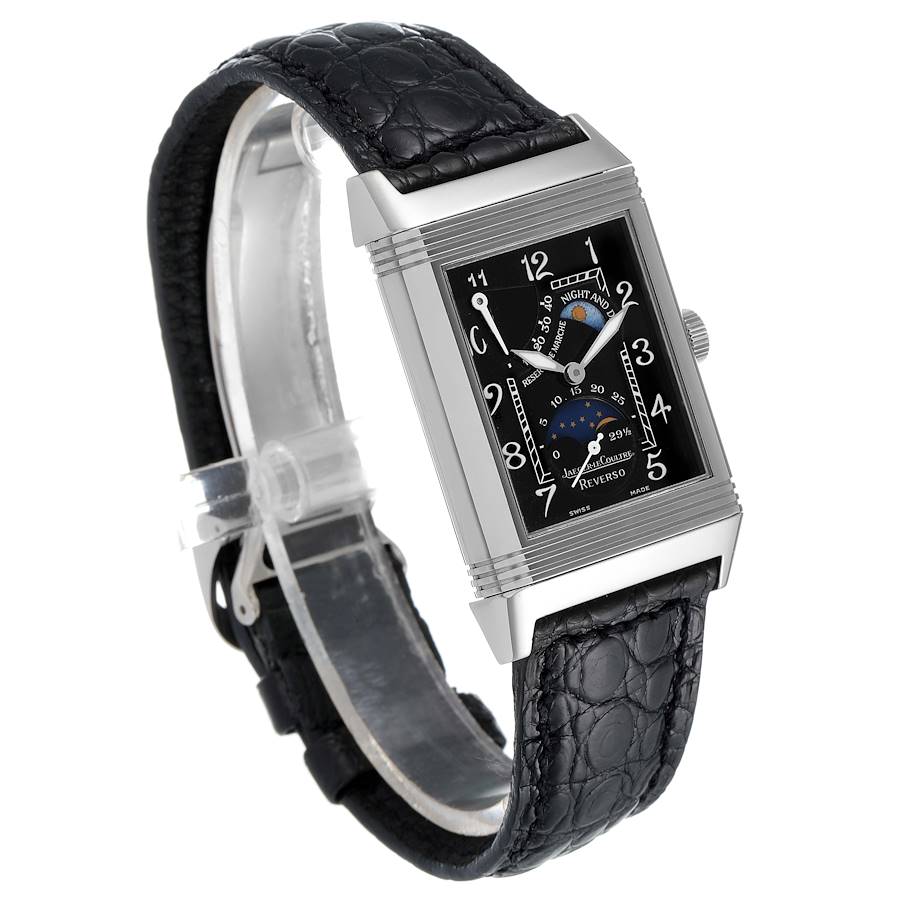 Jaeger LeCoultre Reverso Sun Moon White Gold Mens Watch 270.3.63