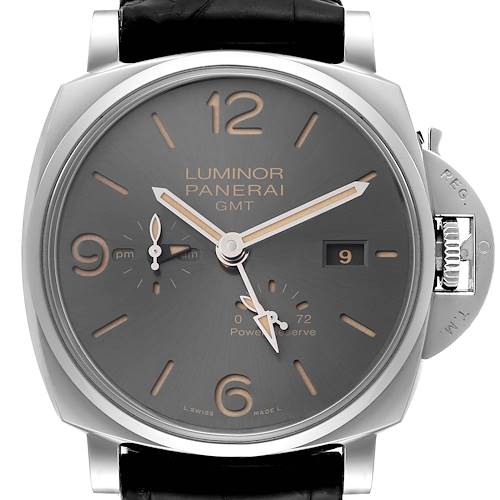 Photo of Panerai Luminor Due GMT Anthracite Dial Automtic Watch PAM00944 Box Papers