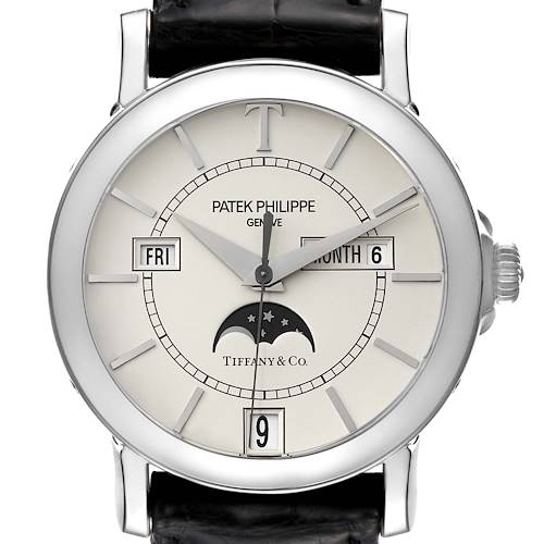 Photo of Patek Philippe Annual Calendar Tiffany Limited Edition White Gold Mens Watch 5150 Box Papers